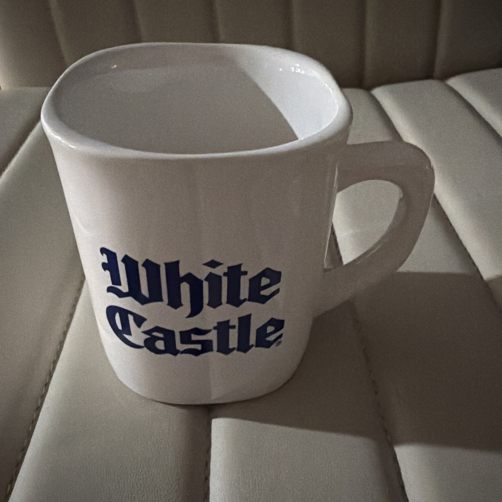 Vintage White Castle White Coffee Mug 1994, Square. Excellent